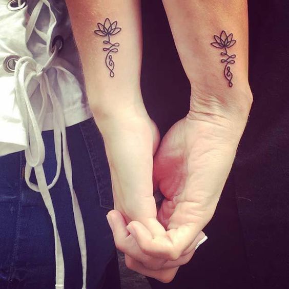 Gorgeous Flower Tattoo for Mother and Daughter - Mother Son Tattoos - Mother  Tattoos - MomCanvas