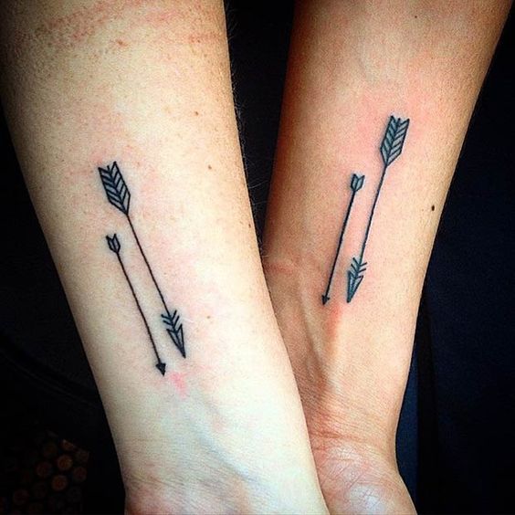 Matching Arrow Tattoos for Mother and Daughter - Mother Daughter Tattoos - Mother  Tattoos - MomCanvas