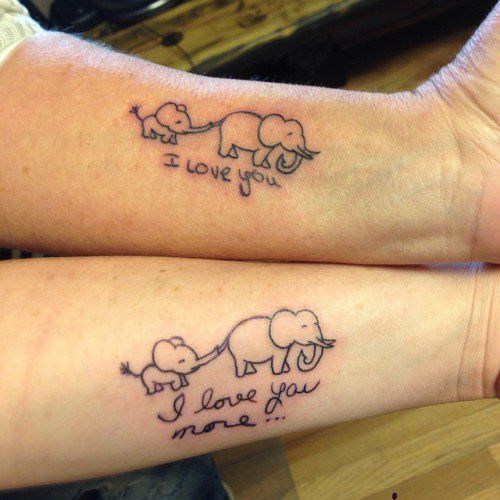 Mother Daughter Love Tattoos - Mother Daughter Tattoos - Mother Tattoos -  MomCanvas