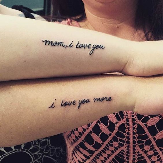 Showing Love Tattoo for Mother and Son