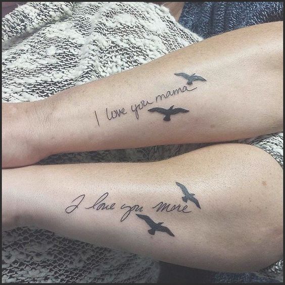 Showing Love Tattoos - Mother Daughter Tattoos - Mother Tattoos - MomCanvas