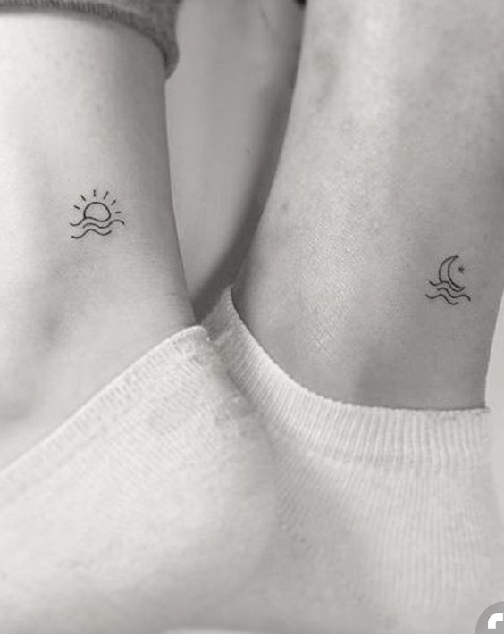 Sun and Moon Tattoos for Mother and Daughter - Mother Daughter Tattoos - Mother  Tattoos - MomCanvas