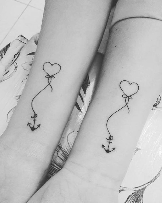 Delicate Heart Anchor Tattoos - Mother Daughter Heart Tattoos - Mother  Daughter - MomCanvas