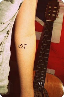 Jenna Ushkowitz Heart Music Notes Treble Clef Shoulder Blade Tattoo   Steal Her Style