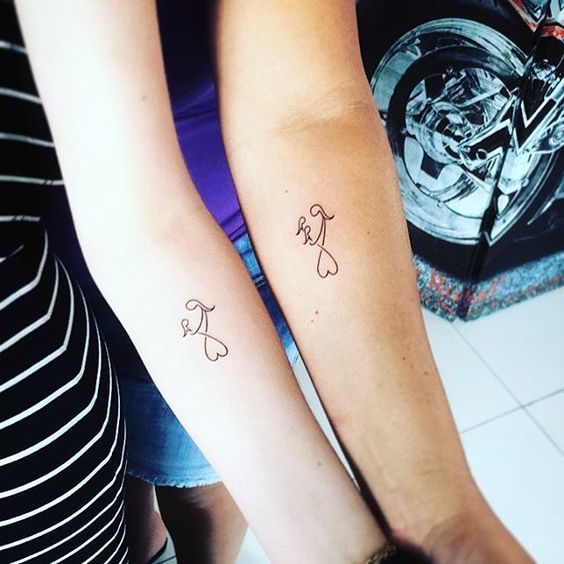 mom and son matching tattoos ideas