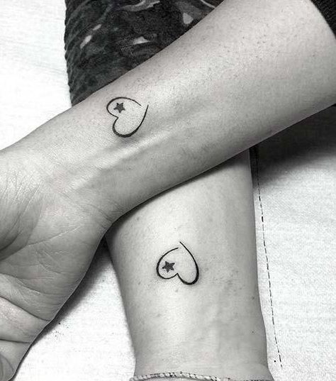 Cool Red Heart Matching Tattoos  Mother Daughter Heart Tattoos  Mother  Daughter  MomCanvas