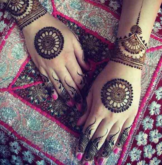 Simple Circular Bridal Mehndi Design Pakistani Bridal Mehndi