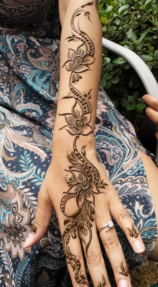 Simple Henna Design For Arms