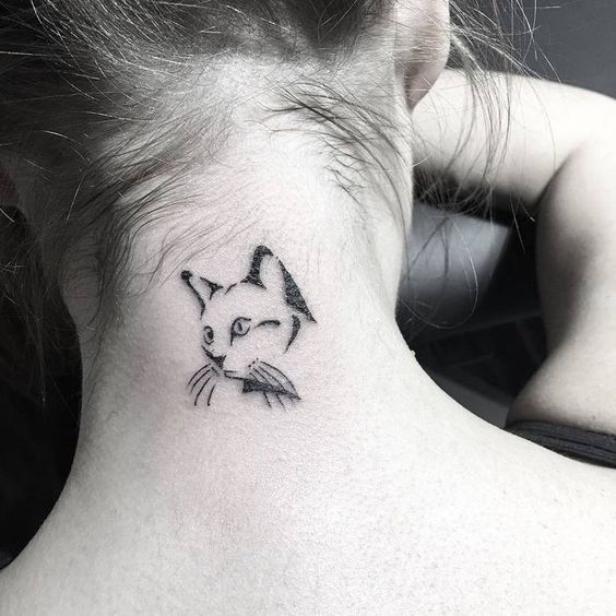 Cute Cat Tattoo for Girls - Simple Animal Tattoos - Simple Tattoos -  MomCanvas