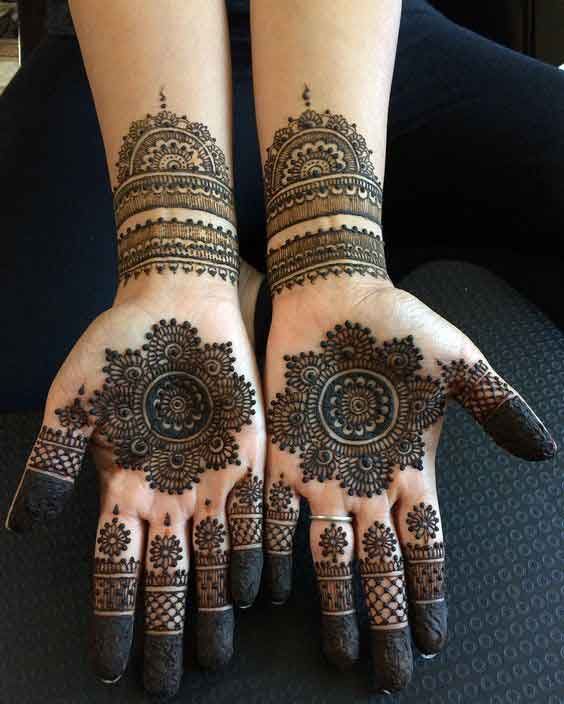 Rounded Mehndi Design For Front Hands Front Hand Arabic Mehndi