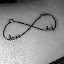 Infinity Mom Dad Tattoo  Mom Dad Simple Tattoos  Simple Tattoos   MomCanvas