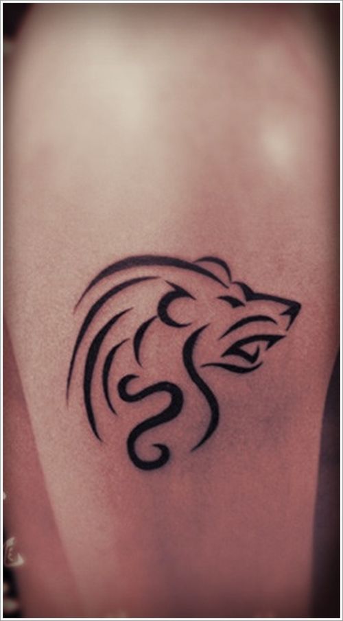 Simple Tribal Lion Tattoo - Lion Simple Tattoos - Simple Tattoos - MomCanvas