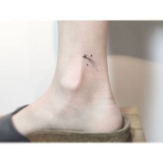 A tiny black star on the ankle