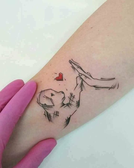 Cute Dog Tattoo Designs  Meninas com tatuagem Tatuagem serendipity  Tatuagem de patinhas
