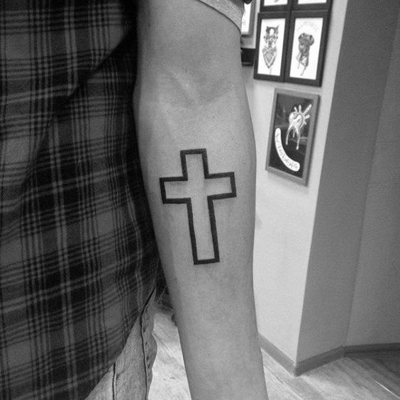 Forearm Cross Tattoo - Cross Simple Tattoos - Simple Tattoos - MomCanvas
