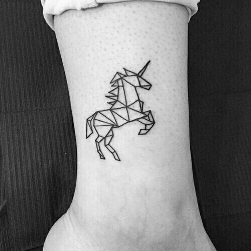 Geometric Horse Tattoo - Horse Simple Tattoos - Simple Tattoos - MomCanvas