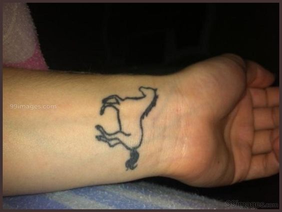 Subtle Horse Tattoo - Horse Simple Tattoos - Simple Tattoos - MomCanvas