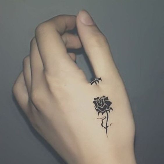 Classy Rose 3D Tattoo - 3D Simple Tattoos - Simple Tattoos - MomCanvas