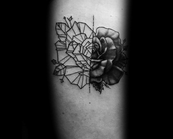 Geometric Rose Arm Tattoo - wide 9