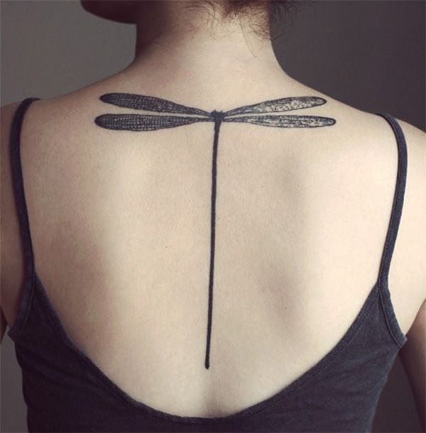 Tattoo uploaded by Claire  By tattoosdelicadas dragonfly linework  blackwork minimalist  Tattoodo