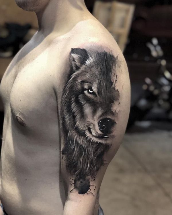 Seeing Wolf Simple Tattoos Design - Wolf Simple Tattoos - Simple Tattoos -  MomCanvas