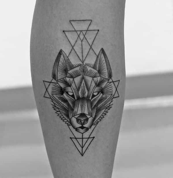 Real Wolf Simple Tattoos - Wolf Simple Tattoos - Simple Tattoos - MomCanvas