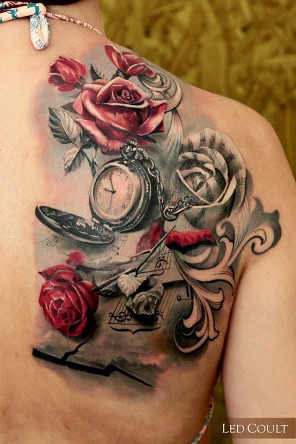 90 Rose Shoulder Tattoo Designs To Bring To Bloom