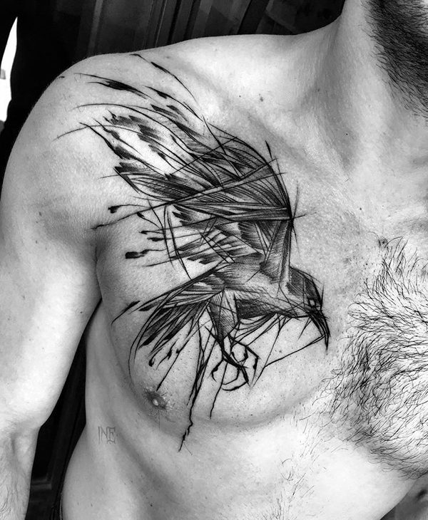 Stunning Best Bird Tattoos on right side of chest - Best Bird Tattoos -  Best Tattoos - MomCanvas