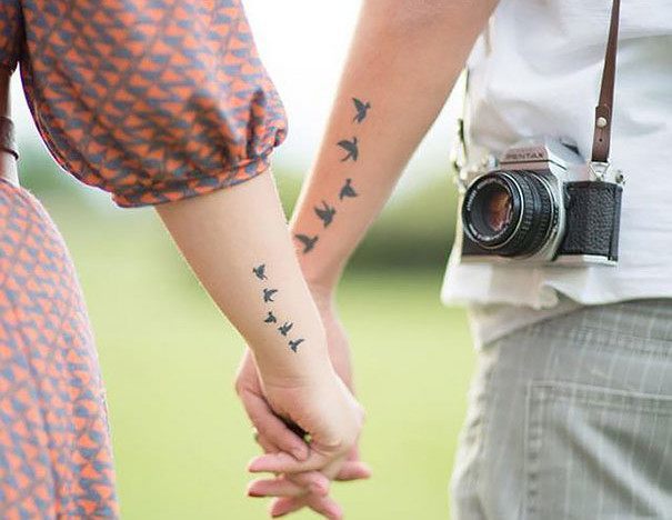 Unendingness dark maryjane Best Couple Tattoos for arms - Best Couple Tattoos - Best Tattoos - MomCanvas