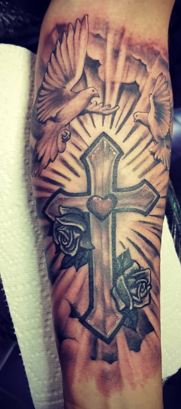 Amazing Cross Tattoo on Arm  Tattoo Designs Tattoo Pictures