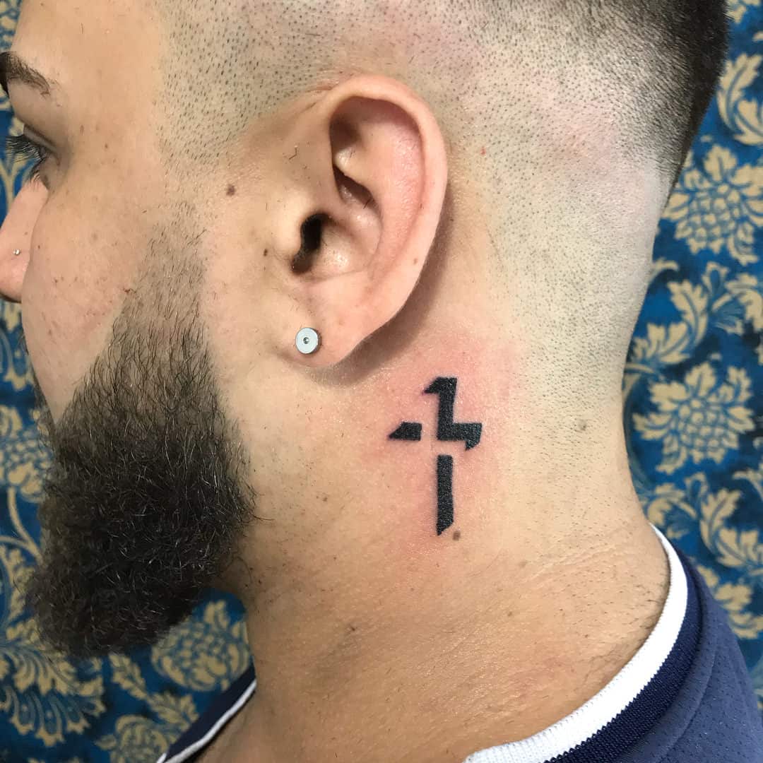 Shocking dim inked Best Cross Tattoos for neck - Best Cross Tattoos ...