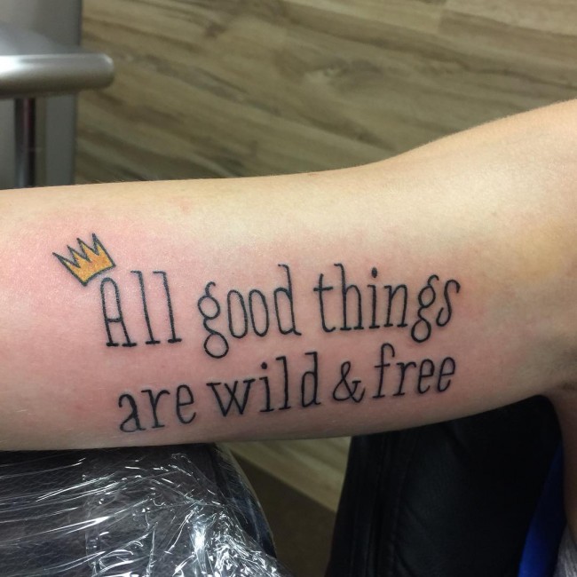 Turned Best Writing Tattoos on arm - Best Writing Tattoos - Best Tattoos - MomCanvas