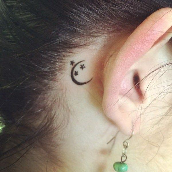 Top 80 small moon tattoo behind ear best  thtantai2