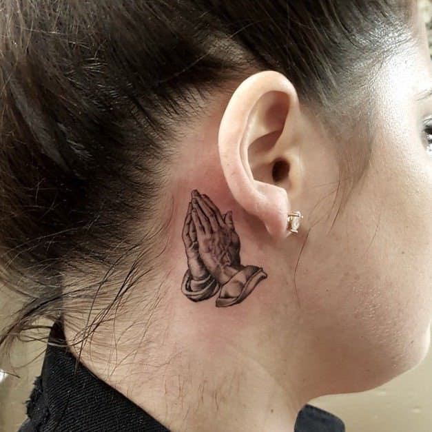 Behind Ear Stars Tattoos