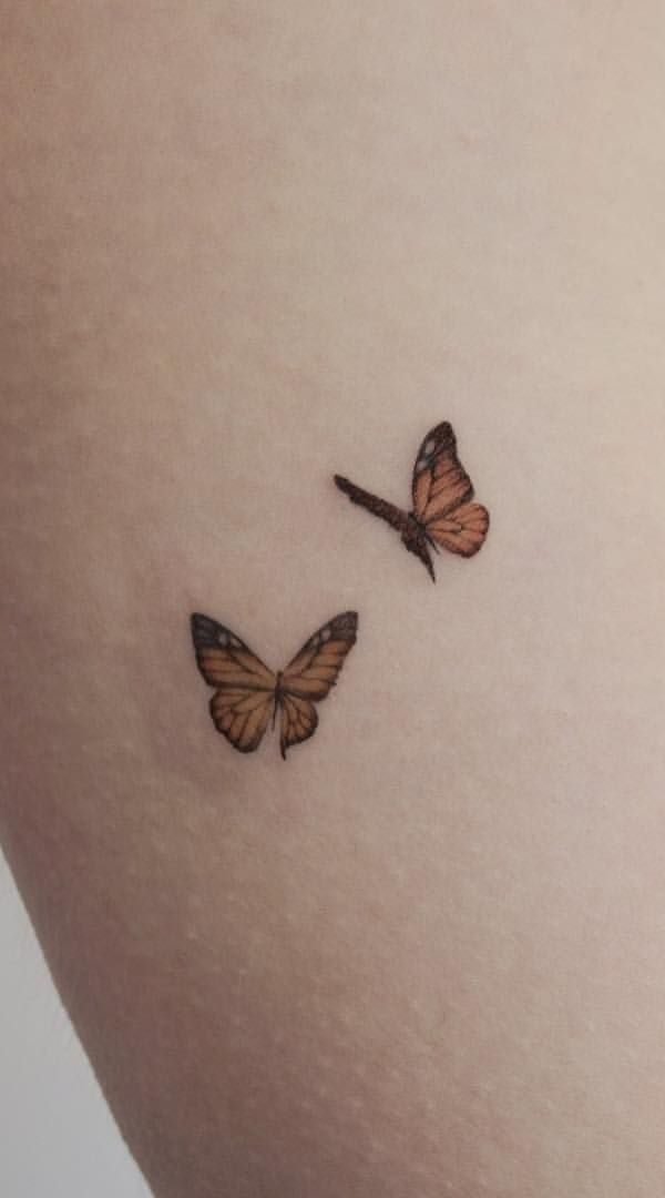 Flying Butterflies set of 2 Tattoo Lasts 12 Weeks  Etsy Norway