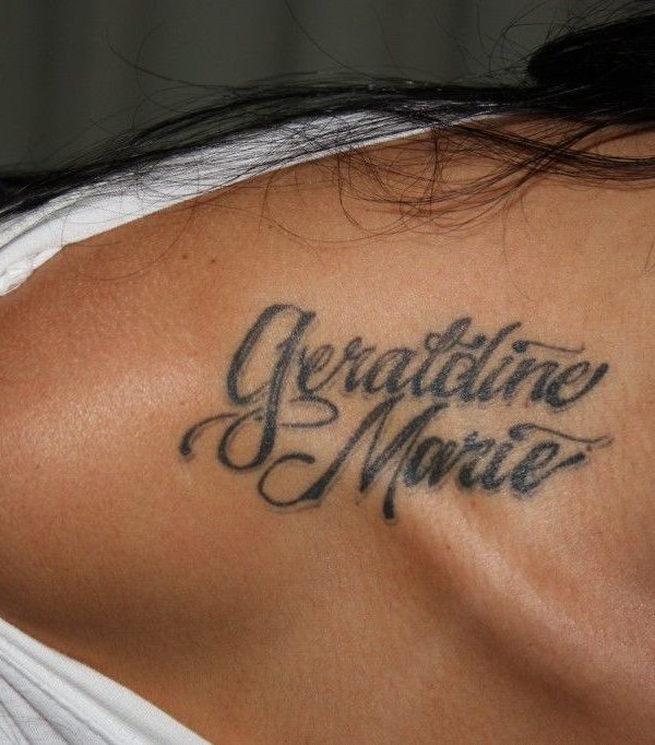Shoulder Name Tattoo Design - Best Name Tattoos - Best Tattoos - MomCanvas