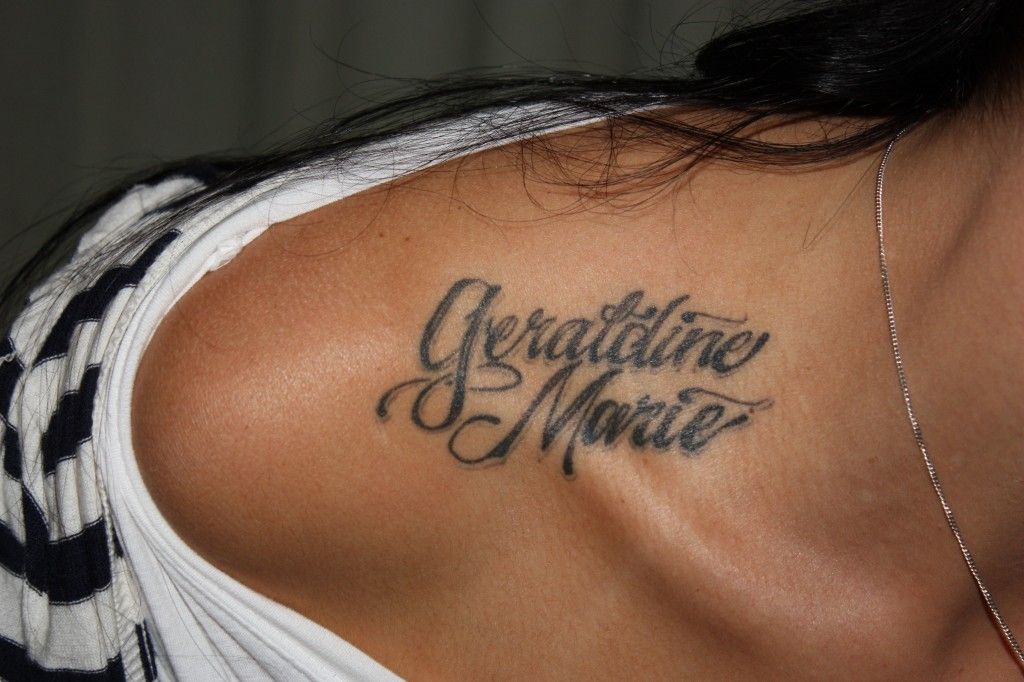 Shoulder Name Tattoo Design - Best Name Tattoos - Best Tattoos - MomCanvas