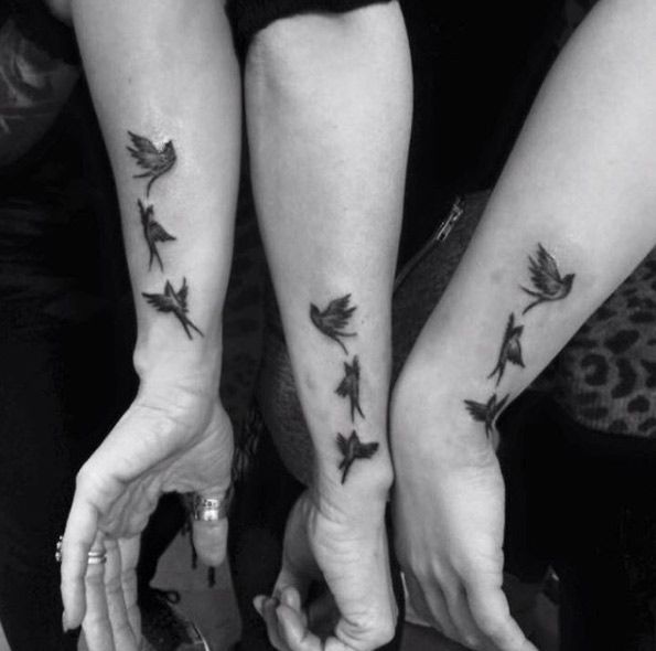 Birds of a Feather Family Tattoo For Brothers - Family Tattoo For Brothers  - Family Tattoos - MomCanvas