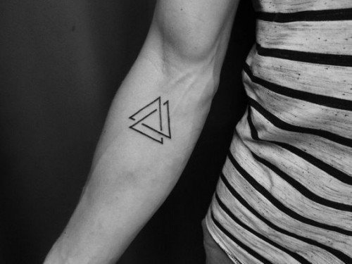 Tattoo uploaded by Jessi Moffatt  I wanted a triangle for a couple  reasons It may be unusual to have a favorite shape but mine is the triangle  This is becasue its