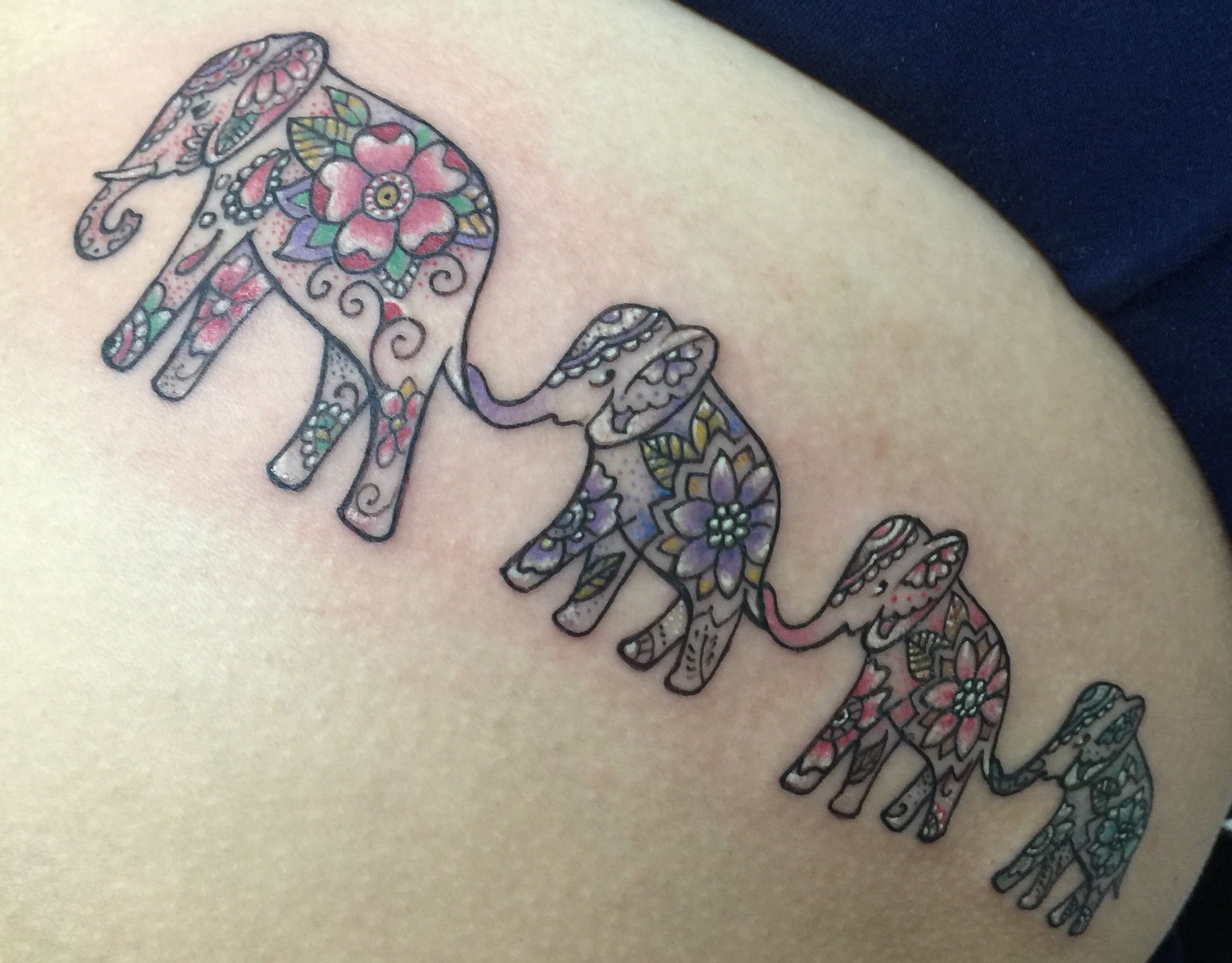 Jessikay Henna Mom and Baby Elephant Temporary Tattoo  Etsy