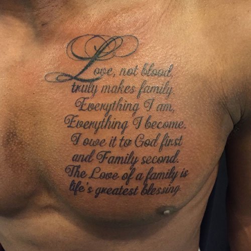 Short Family Quote Tattoos Images and Photos  Picsmine