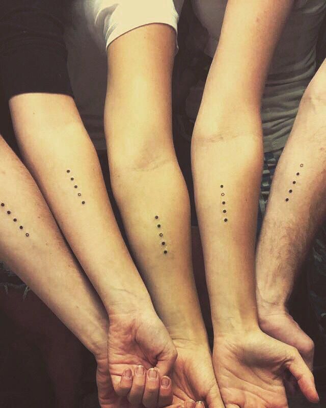 friendship tattoos for group  Tiny Tattoo inc