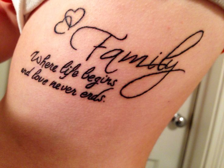 Elegant Quote Family Tattoos Design - Quote Family Tattoos - Family Tattoos  - MomCanvas