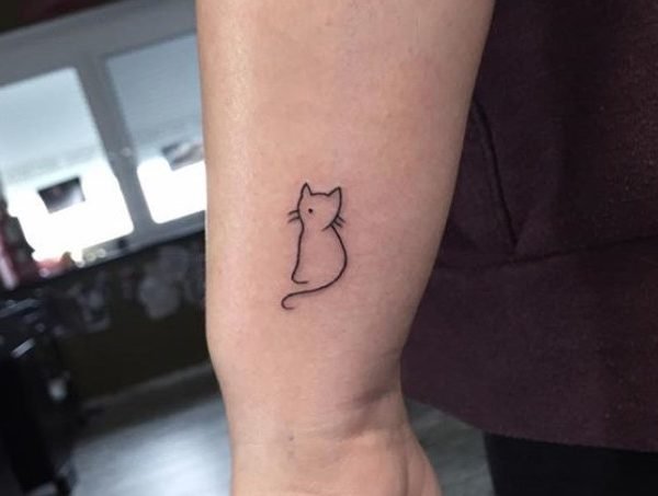 Little Cat Tattoos Design - Small Cat Tattoos - Small Tattoos - MomCanvas