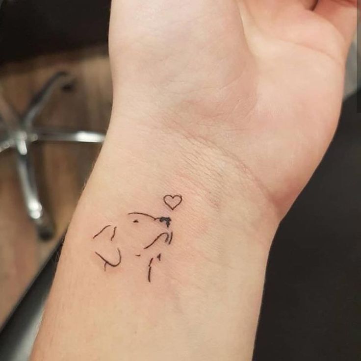 Lines N Shades Tattoo Studio on Instagram Teeny tiny dog tattoo He  doesnt say a word but he understanda it He doesnt say a wors but he  talks to you He doesnt