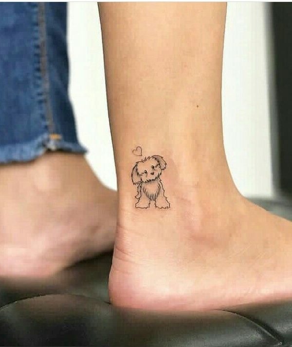 Cute small dog tattoo  Tattoogridnet