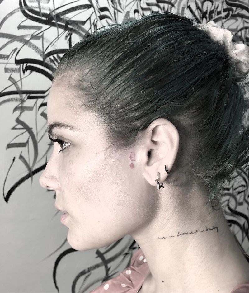 Rebecca Vincent  Face tattoos Neck tattoos women Behind ear tattoos