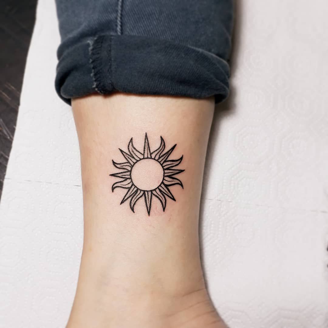 Standard Small Sun Tattoo - Small Sun Tattoos - Small Tattoos - MomCanvas