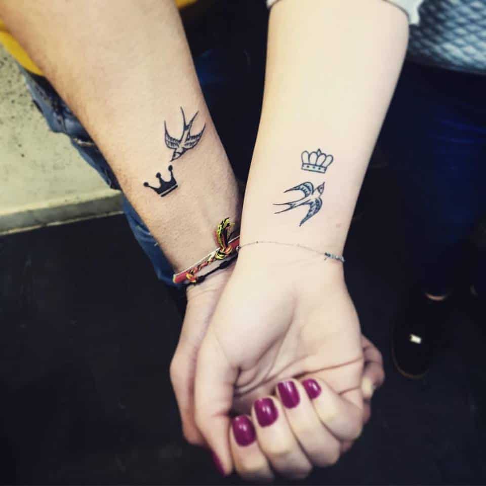 Cute Small Couple Tattoo on Arm - Small Couple Tattoos - Small Tattoos - MomCanvas
