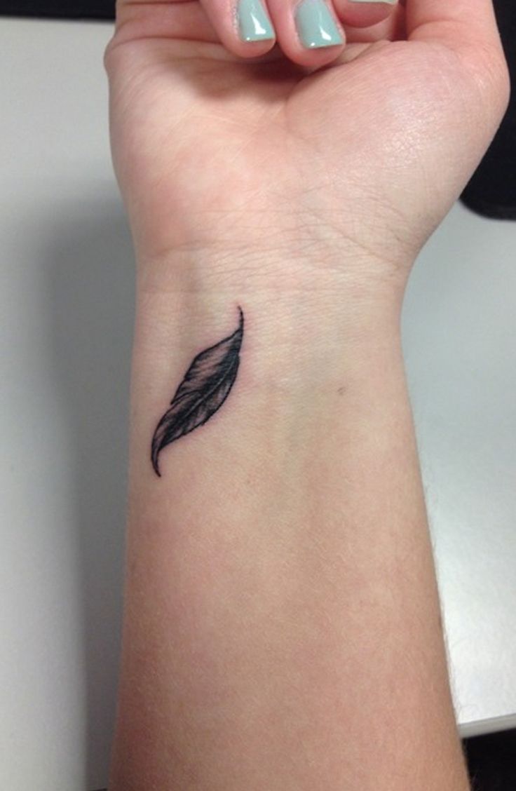 Feather tattoo on the inner forearm  Feather tattoos Small feather tattoo  Eagle feather tattoos